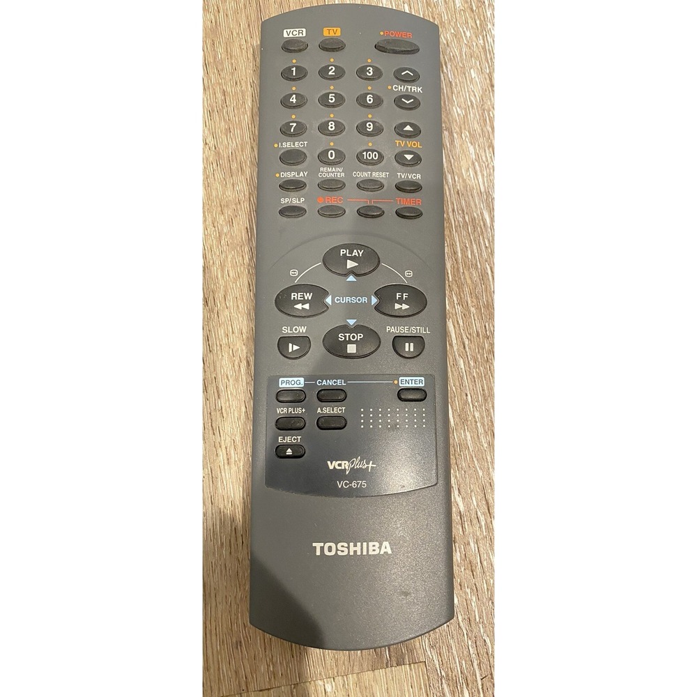 Original Toshiba‎ remote control VCR Plus VC-675 Tested & Working